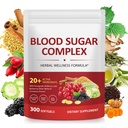 300 Softgels Blood Sugar Complex Supplement | 20+ Active Natural Herbs-Cinnamon, Bitter Melon, Mulberry Leaf, Fenugreek, Berberine, Vitamins for Energy Level, Vitality Support | Clean Ingredients