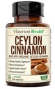 Organic Ceylon Cinnamon Capsules - Ceylon True Cinnamon Supplements (Canela de Ceylan) for Inflammation Balance, Cognitive Function, Metabolic, Antioxidant Support. Non-GMO. Vegan. 60 Caps Made in USA