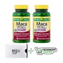 Spring Valley Maca Dietary Supplement, 500 mg, to support general wellness 90 Ct + 1 Card Protector SchmiidtEmpire + Sticker (Pack of 2)