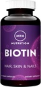 MRM Nutrition Biotin | Supports Hair, Skin & Nails | 5000mcg Biotin | Cellular Energy | Vegan + Gluten-Free + Non-GMO | Hair Growth & Nail Health Vitamins | 60 Servings