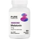 PureFormulas - Melatonin 3 mg - Supports Circadian Rhythms, Restful Sleep, and Relaxation - Pure Melatonin 300 mcg Antioxidant Soy-Free, Dairy-Free - 60 Tablets