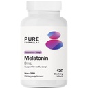 PureFormulas - Melatonin 3 mg - Supports Circadian Rhythms, Restful Sleep, and Relaxation - Pure Melatonin 300 mcg Antioxidant Soy-Free, Dairy-Free - 120 Tablets
