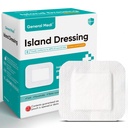 General Medi Sterile Island Dressing Bordered Gauze – 50 Count, 4" x 4" Gauze Pads, Wound Care Pad with Adhesive Border - Sterile, Soft & Highly Absorbent Medical Grade Dressing Pad