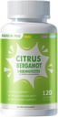 Citrus orgánicos Bérgamot 1400mg, 120 cápsulas -Citrus Bergamia - Aceite esencial y Citrus Bioflavonoides - Suplementos Naturales de Salud del Corazón para Mujeres y Hombres - Píldoras no GMO