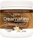 Perk Creamatine (French Vanilla) 30 Servings - Flavored Creatine Monohydrate, 5g of Creatine per Serving, Naturally Sweetened, Zero Sugar, Gluten-Free, Soy-Free