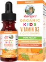 MaryRuth Organics USDA Vitamina Orgánica D3 Liquid Drops for Kids TEN 640 UI Vitamina D3 Por Serving TENIDO Kids Immune Support & Bone Health Supplement TEN Formulated for Ages 4-13 TEN 0.5oz ANTE 30 Servings
