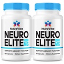 (2 Pack) Neuro Elite – The Natural Memory Support Formula with a Clean, Potent Blend to Support Sharp Focus, Clarity, Attention & Clear Thinking | NeuroElite Easy-to-Swallow Smart Pills (120 Capsules)