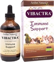 Amber NaturalZ Vibactra Immune Apoyo Herbal Suplemento para Perros, Gatos, Aves, Películas de Guinea y Conejos ← Pet Herbal Blend for General Health ← 4 Fluid Ounce Glass Bottle ← Fabricado en EE.UU.
