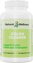Natural Wellness Colon Cleanse – Gentle Detox with Cascara Sagrada, Aloe Vera & 7 Plant-Based Herbs – Supports Digestion, Regularity & Gut Health – Gluten-Free, Vegetarian Capsules – 60 Count