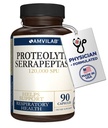 Serrapeptase Proteolytic Enzymes 120,000 SPU - Systemic Enzyme Formula for Circulation, Tissue & Immune Support - Post-Procedure Care - Delsyed Release Supplement - 90 Capsules