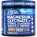 Clean Nutra Magnesium Glycinate Citrate Malate Orotate Taurate Supplement Complex + 10 Strain Probiotic Prebiotics FOS GOS Inulin Sleep Calm Support Apple Pectin – 120 Vegan Capsules