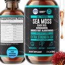 HERBIFY Sea Moss Multimineral Liquid Complex Thyroid Supplement with Irish Sea Moss - Lymphatic Drainage Drops - Immune & Thyroid Support for Women and Men - Grape Flavor, 2 Fl Oz, Made in USA