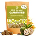 True Sea Moss Gummies – High Potency Authentic Sea Moss Gel – Raw & Wildcrafted – Sweetened with Organic Coconut Sugar & Real Soursop Purée – 30 Gummies (30 Servings)
