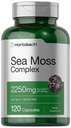 Horbäach Sea Moss Complex Capsules | 120 Count | Complex Formula with Bladderwrack & Burdock Root | Non-GMO & Gluten Free Supplement