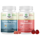 Bundle of Vision Support Gummies for Adults - Lutein and Zeaxanthin Supplements for Eye Health - Lutein Eye Vitamins and Vitamin B12 Gummies - Sugar Free Vitamin B12 for Energy & Mood Support