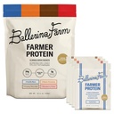 Ballerina Farm Grass Fed Whey Protein Powder, 4 Flavor Variety Pack, 24g Protein with Collagen Peptides, Bovine Colostrum, Hemp Hearts & Prebiotic Fiber, No Artificial Ingredients, 12 Servings