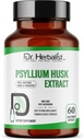 Dr. HERBALIST Psyllium Husk Extracto 1000mg Por Serving (Plantago Ovata Fiber Supplement)– 60 cápsulas de Veg – Absorción rápida, Sudor en Stomach, soporta la digestión " Fibra diaria.
