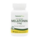 NaturesPlus Melatonin 3 mg - 90 Fast-Acting Tablets - Supports Restful Sleep, Healthy Immune System & Mental Sharpness - Vegan, Gluten Free - 90 Servings