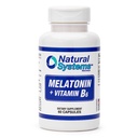 Melatonin 3 Mg + Vitamin B6 Supplement by Natural Systems 60 Capsules - Natural Melatonina for Well Resting - Vitamin B6 Dietary Supplement for Training Enthusiasts - 3 mg Melatonin Boost Immunity