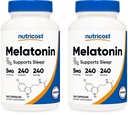 Nutricost Melatonin 5mg, 240 Capsules (2 Bottles)
