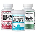 Physician's CHOICE Gut Value Bundle: 60 Billion Probiotic 30ct + Bloat & Gas Probiotic 30ct + Digestive Enzymes 90ct