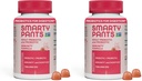 SmartyPants Adult Probiotic & Prebiotic Gummies for Digestive Health: Gut Health Supplement, Clinically Studied Prebiotic for Immune Support, Strawberry, 60 Count (30 Day Supply) (Pack of 2)