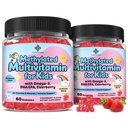 Kids Multivitamin Gummies with Omega-3 (Dha+Epa), Methylated B12 & Folate, B6, B2 & Elderberry, Vitamin D3, C, A, E, Zinc, Postbiotics, Choline | for Brain, Eye & Immune, Clean, Sugar Free, 120 Cts