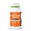 Iron and Folic Acid Supplements for Women & Men | Supports Healthy Levels & Red Blood Cell Production | Gentle Elemental Composition, 400mcg Folic Acid | 60 Tablets