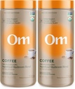 Om Mushroom Superfood Coffee Blend Mushroom Powder, 6.24 Ounce Canister, 30 Servings, Organic Arabica Beans, Lion's Mane, Cordyceps, Turkey Tail, Ginkgo Biloba, Supports Energy and Focus (Pack of 2)