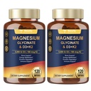 9-in-1 Magnesium Glycinate 500mg + Vitamin D3 5000 IU & K2 Complex - High Absorption - Healthy Stress, Sleep, Muscle Function, Bone Health & Energy Supports | Non-GMO, Gluten-Free 2 Pack