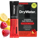 DryWater Electrolyte Powder Packets, Raspberry Lemon - Stevia-Free Hydration Packets Drink Mix with Zero Added Sugar for Rehydration & Energy - 6 Key Electrolytes, 5 Vitamins & 5 Real Fruits - 12 Pack