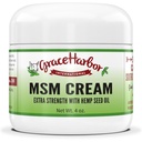 Grace Harbor MSM Cream – Skin, Joint & Muscle Rub with Goat Milk, Vitamin E & Essential Oils – Nourishing Skin Moisturizer, Anti-Aging Cream & Comforting Body Rub – 4 oz