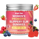 Feminine Probiotic Slippery Elm Gummies with Dim, Cranberry, Aloe Vera, Vitamin D3 & E for Women pH Balance, Gut Health & Immune System, Promote Vaginal Health for Women, Mixed Berry Flavor 60 Counts