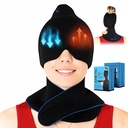 Value Pack - Headache Relief Cap + Neck Ice Wrap | Cold Cap for Migraines | Migraine Cap Set – Best Gifts for People With Migraines | Flexible Ice Headache Cap for Cooling Migraine Pain & Sinus Relief