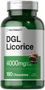Horbäach DGL Licorice Chewable Tablets | 180 Count | Vegetarian and Non-GMO | Deglycyrrhizinated Licorice Root Extract