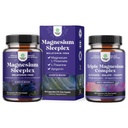 Bundle of High Absorption Magnesium Sleep - L-Threonate Apigenin Theanine for Sleep & Rest - Melatonin Free and Triple Magnesium Complex Supplement - Magnesium Glycinate, Malate & Taurate Blend