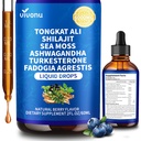 VivoNu Tongkat Ali Liquid Drops with Shilajit* for Men, Turkesterone, Fadogia Agrestics, Magnesium Zinc & Boron, Berry Flavor Herbal Supplements* for Energy*, Immune* Health