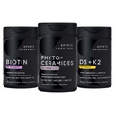 Sports Research Skin Health Bundle - Vitamin D3 K2 with Coconut Oil, Vegan Biotin 10,000mcg with Coconut Oil & Phytoceramides 350mg per Softgel Plant Derived Ceramides for Healthy Skin and Hydration