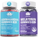 LILICARE 2 Pack Ashwagandha Gummies + 1 Pack Melatonin Gummies