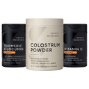 Sports Research High Potency Vegan Vitamin C Supplement for Antioxidant Activity, Turmeric Curcumin C3 Complex & Colostrum Powder - Nutrient Dense Superfood for Adults