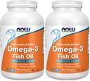 NOW Foods Supplements, Omega-3 180 EPA / 120 DHA, Molecularly Distilled, Cardiovascular Support*, 500 Softgels, (Pack of 2)