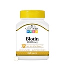 21st Century Biotin 10,000 mcg Tablets (360 Count), High Potency Biotin Supplement, Supports Hair, Skin & Nail Health, Gluten & Sugar-Free, Daily Vitamin B7 Supplement, Non-GMO