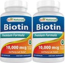 Best Naturals Biotin 10,000 mcg 200 Capsules (Pack of 2)
