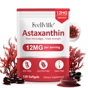 VOFANK Astaxanthin 12mg, Premium Astaxanthin Supplements with Antioxidant Activity, Supports Eye, Joint, Immune, Skin Health, Internal Circulation, Non-GMO & No Gluten 120 Softgels