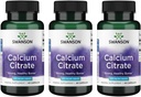 Swanson Calcium Citrate 200 mg 60 Caps (3 Pack)