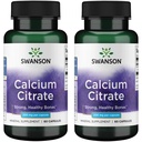 Swanson Calcium Citrate 200 mg 60 Caps (2 Pack)
