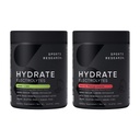 Sports Research Hydrate Electrolytes Powder - Sugar-Free & Naturally Flavored with Vitamins, Minerals, and Coconut Water - Supports Hydration - Cherry Pomegranate & Lemon Lime