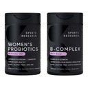 Sports Research® Her Health Power - Women's Probiotics with Prebiotics, 65 Billion CFU and Full Spectrum of B Vitamins with Methylated B12 & Folate