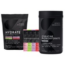 Sports Research® Gym Pro Pack - Creatine Monohydrate - Gain Lean Muscle, Improve Performance and Strength and Support Workout Recovery 2.2LB + Hydrate Electrolytes Powder Variety Pack