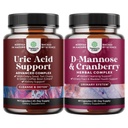 Bundle of Uric Acid Cleanse & Detox - Green Coffee Beans with Turmeric, Tart Cherry & Celery Seed for Kidney and D Mannose with Cranberry Supplement for Kidney Support & Urinary Tract Health
